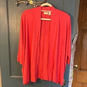Chico's Vibrant Pink Open Cardigan